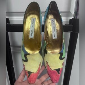 Via Spiga Colorful Abstract Heels